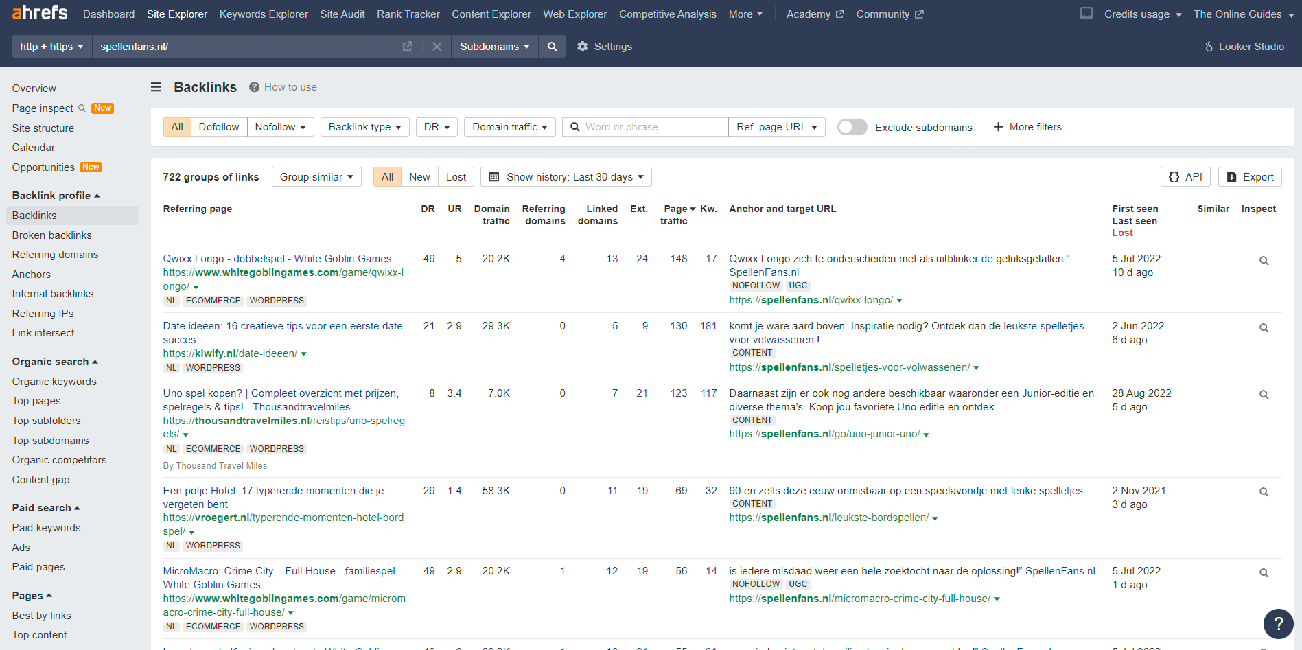 Backlinks Ahrefs