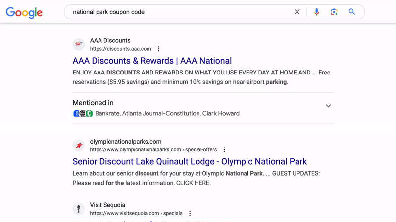 Google Mentioned in Snippet Carrousel