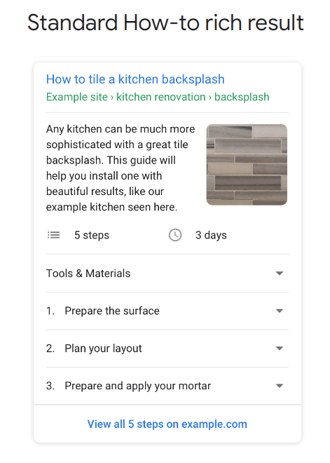How to rich result