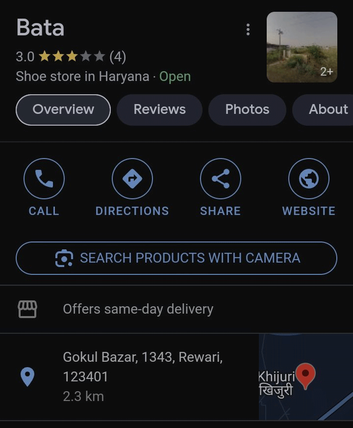 google local search producten met camera