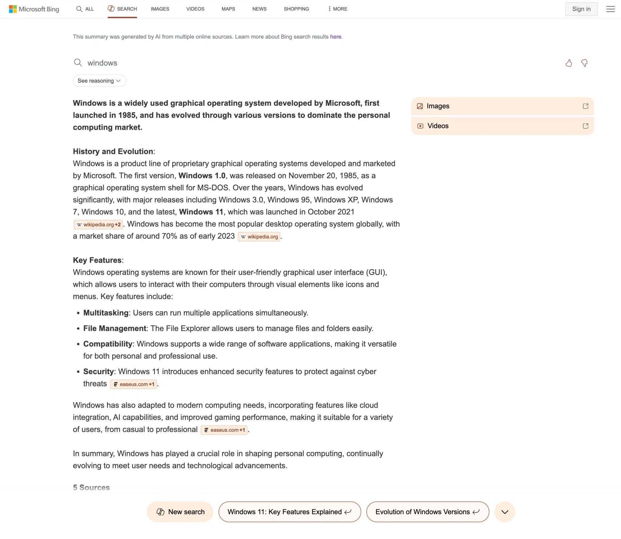 bing copilot search